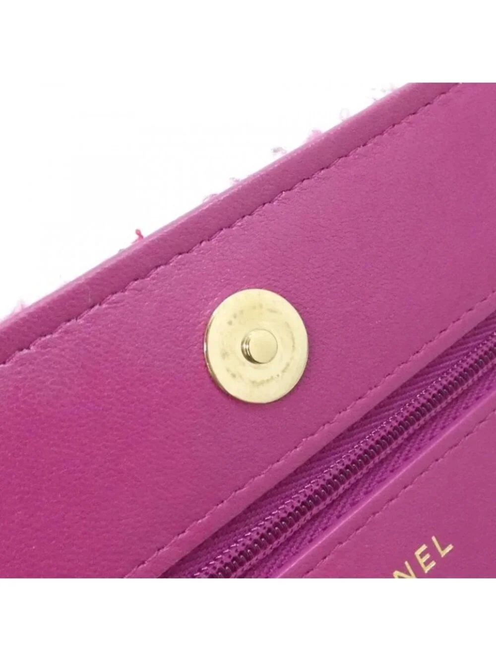 Chanel Chain Wallet Cotton Wool - Picture 8 of 10